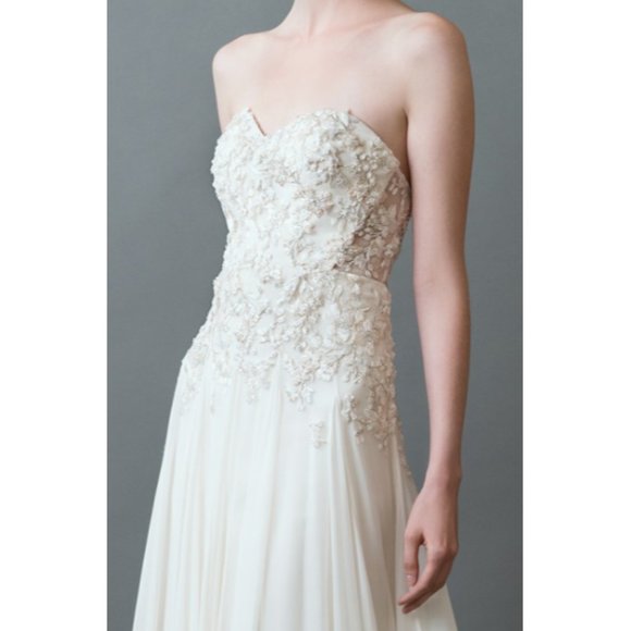 BHLDN Jenny Yoo Marianna Marabella Wedding Gown Size 12 NEW - Picture 10 of 16